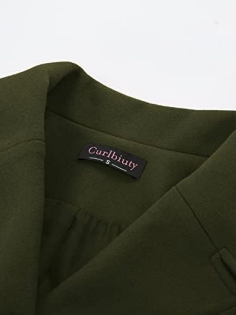 Chic Women's Double Breasted Pea Coat | A-Line Long Winter Trench with Pockets - Picture 4 of 6